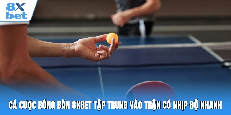 Cá cược bóng bàn 8XBET tập trung vào trận có nhịp độ nhanh
