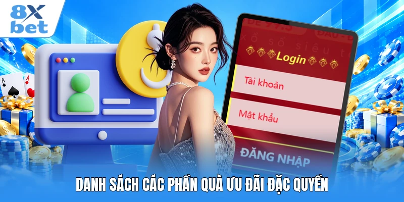 Danh sách các phần quà ưu đãi đặc quyền