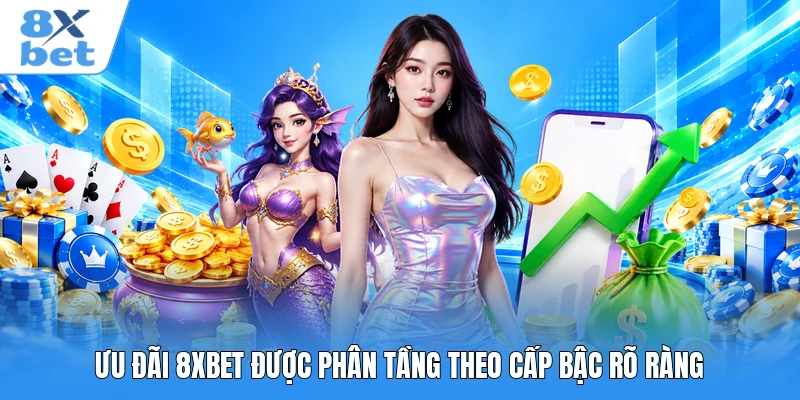 Ưu đãi 8XBET được phân tầng theo cấp bậc rõ ràng